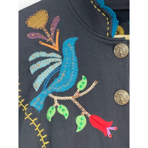 Double D Ranch XS/S Black Stretch Knit Blazer RH10469 GUC Western Couture - Picture 10 of 11